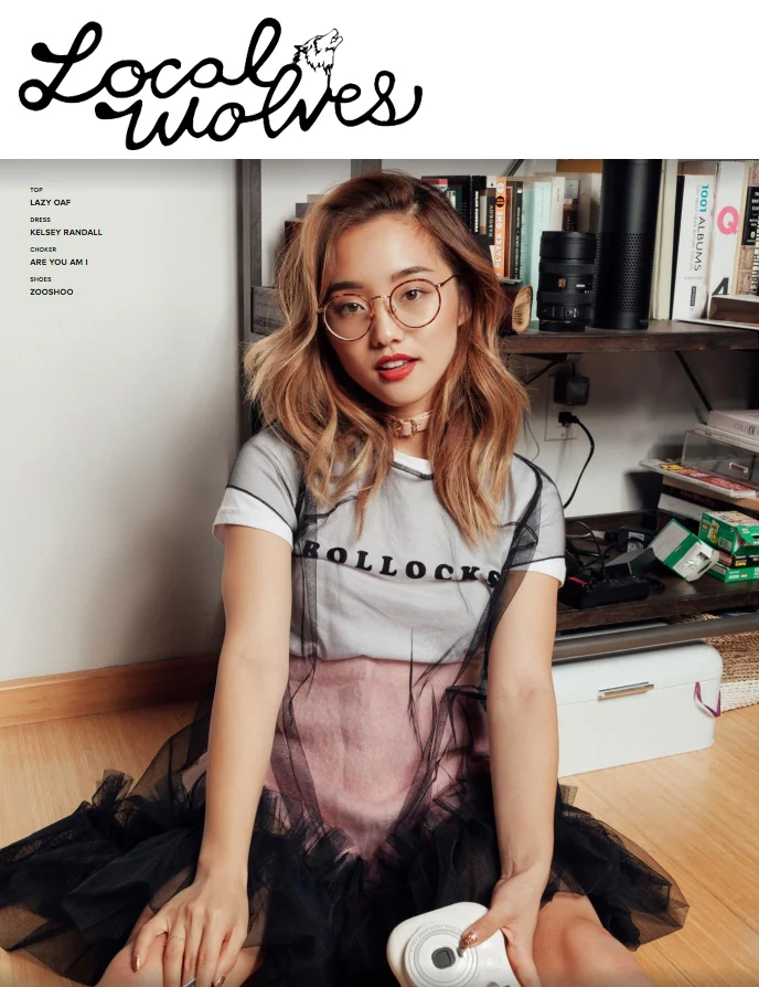 Copy of local wolves jenn im open lab magazine kelsey randall emerging designer made-to-measure fashion editorial custom bespoke sheer black tulle cloud dress ruffle puff hem