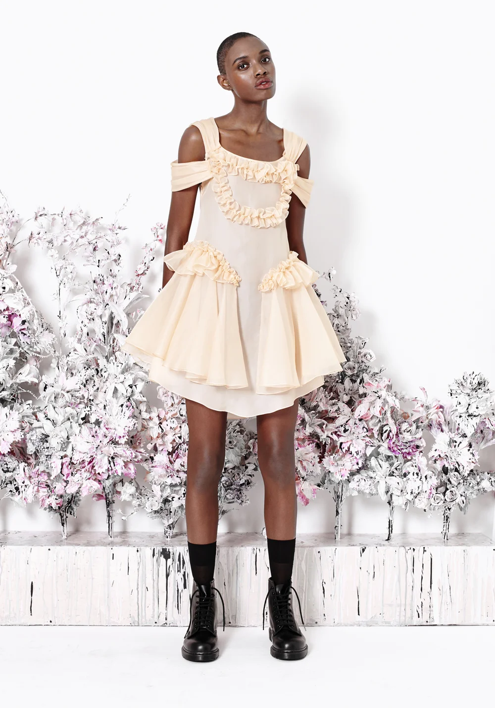 KELSEY RANDALL - shop archive - collection I - peach organza cinderella dress KELSEY RANDALL - shop archive - collection I - peach organza cinderella dress