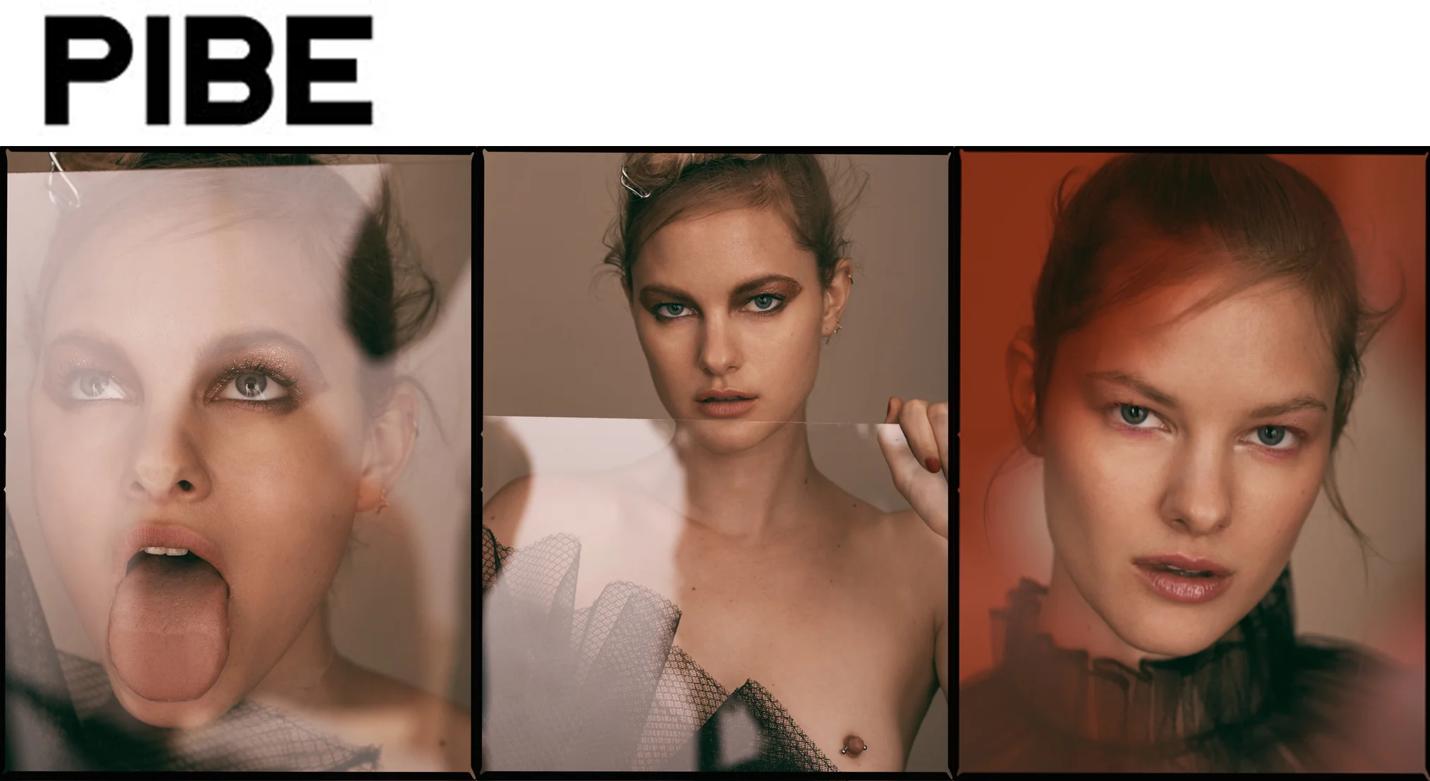 Pibe Magazine issue editorial feature black tulle dress top beauty styling Hannah Utah Mary Fix Heather Newberger Aliana Friesen Michael Chua Kelsey Randall luxury womenswear luxury fashion made-to-measure made in New York City NYC custom bespoke ruffles