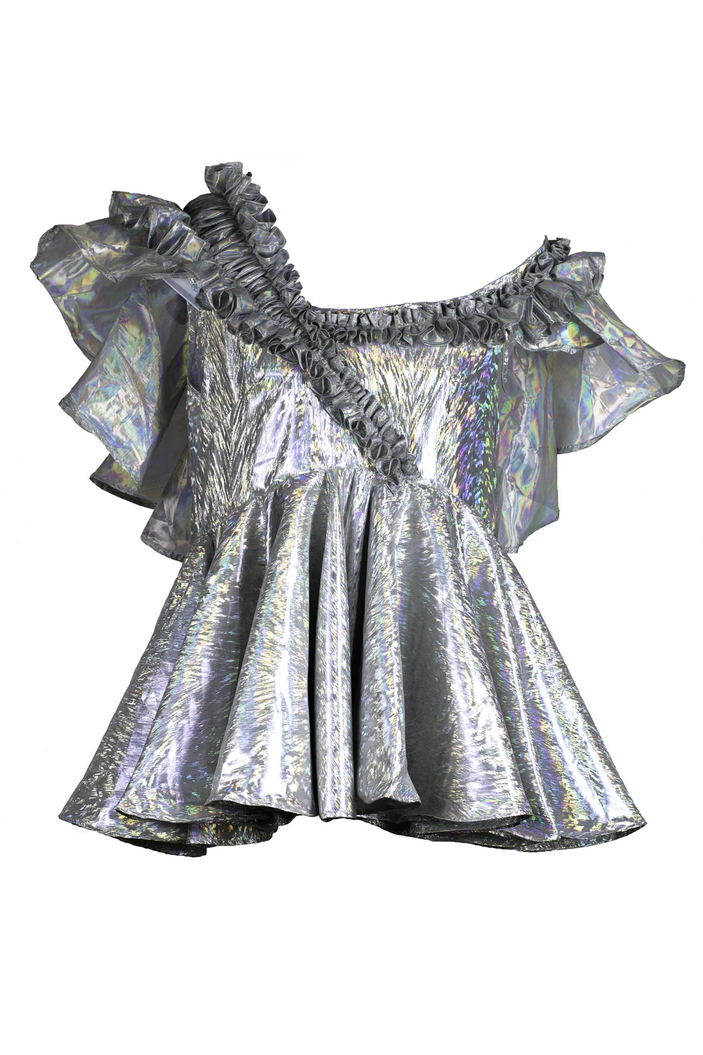shop all collections - MADE TO ORDER - CALLIE holographic mini dress -  KELSEY RANDALL