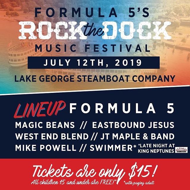 See you July 12 at Rock The Dock in Lake George NY alongside @formula5music and many more!