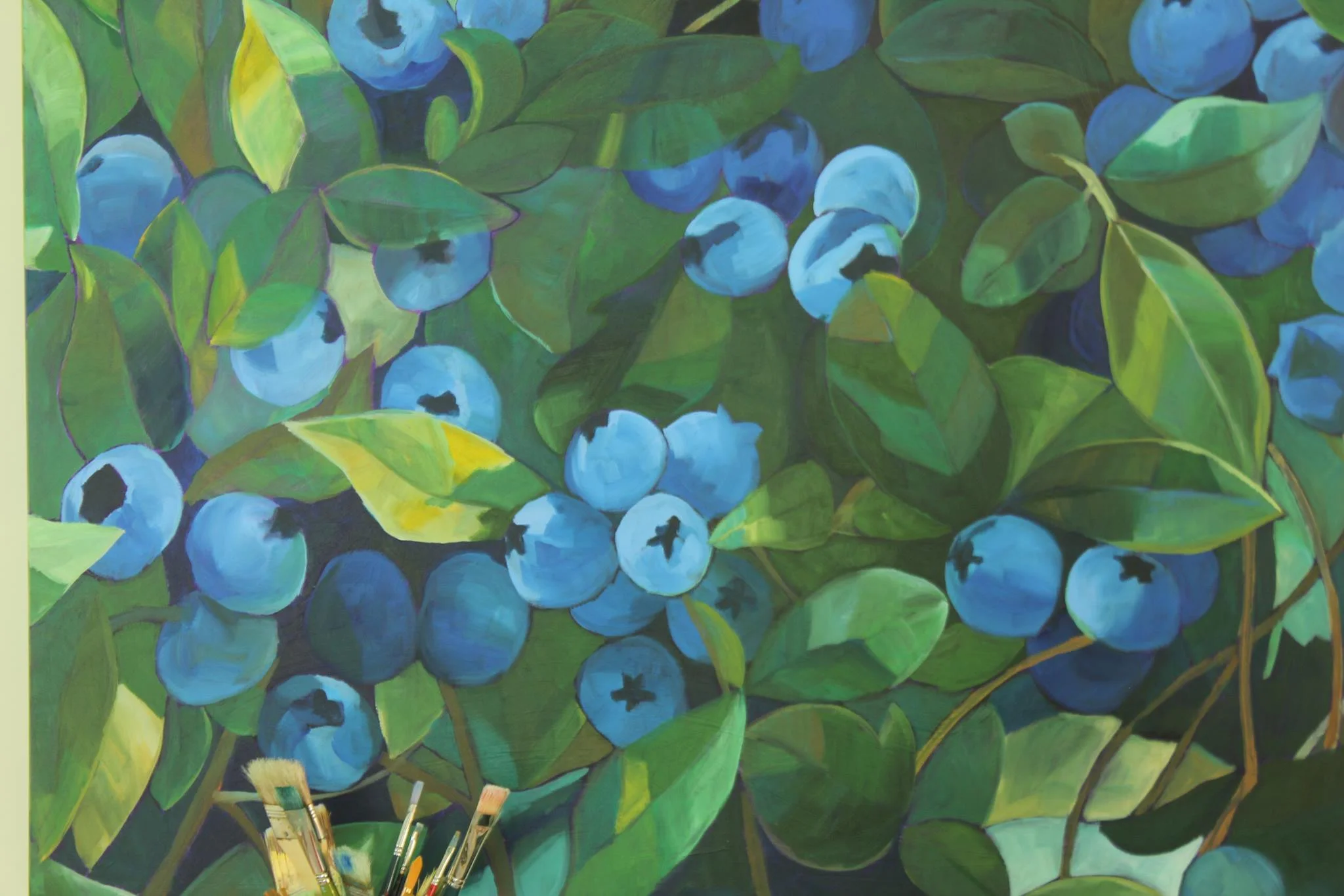 Blueberry Painting (4' x 4') #workinprogress