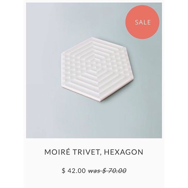 We have a few Moire Trivets left. 
We decided after 5 years of launching our online store to focus on Industrial Design services through LUUR and sell objects through @christopher__stuart. So we are trying to unload as much inventory as we can at a d