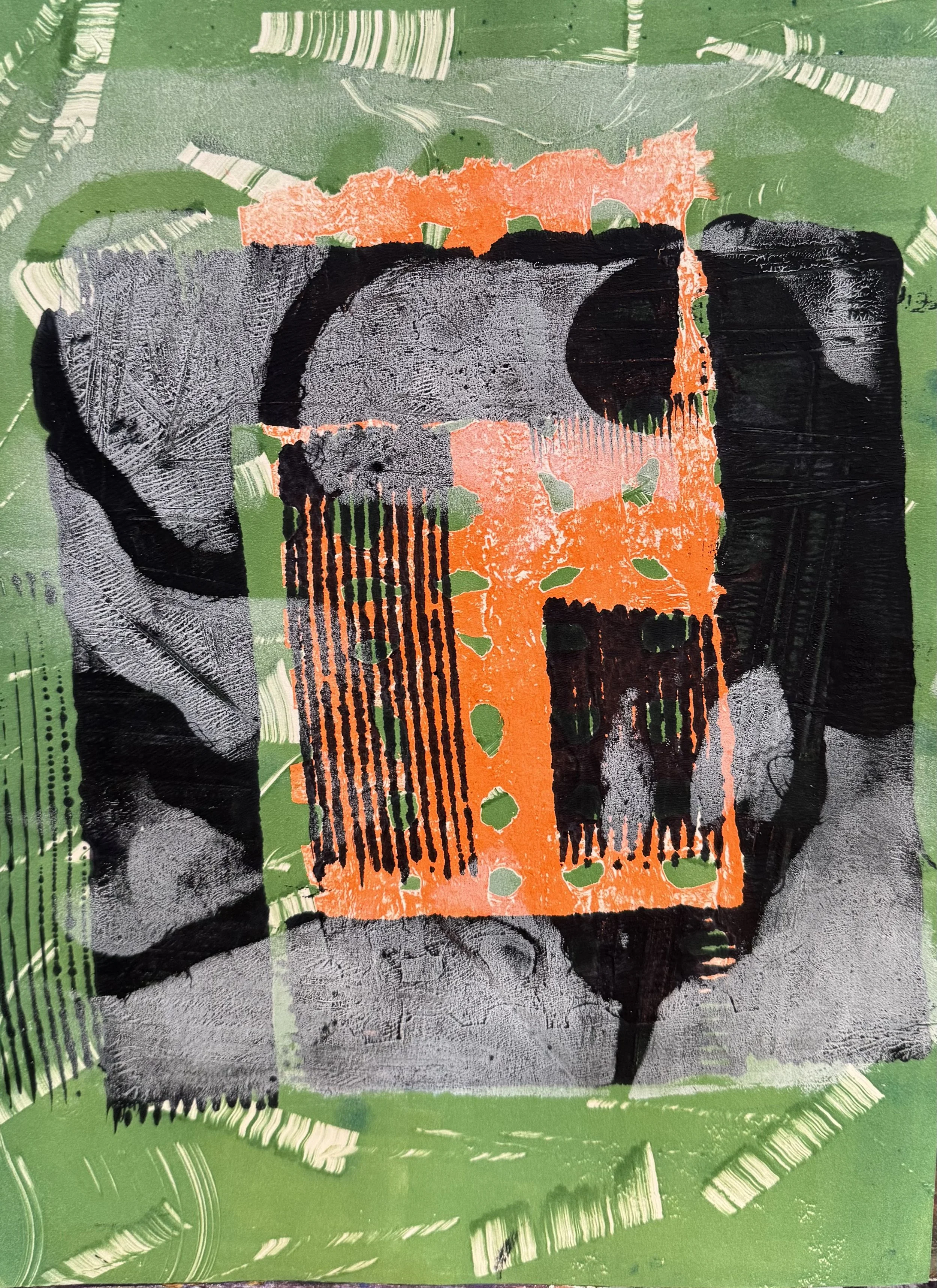   Cool Runnings , mixed media print, 14 × 11 in. 