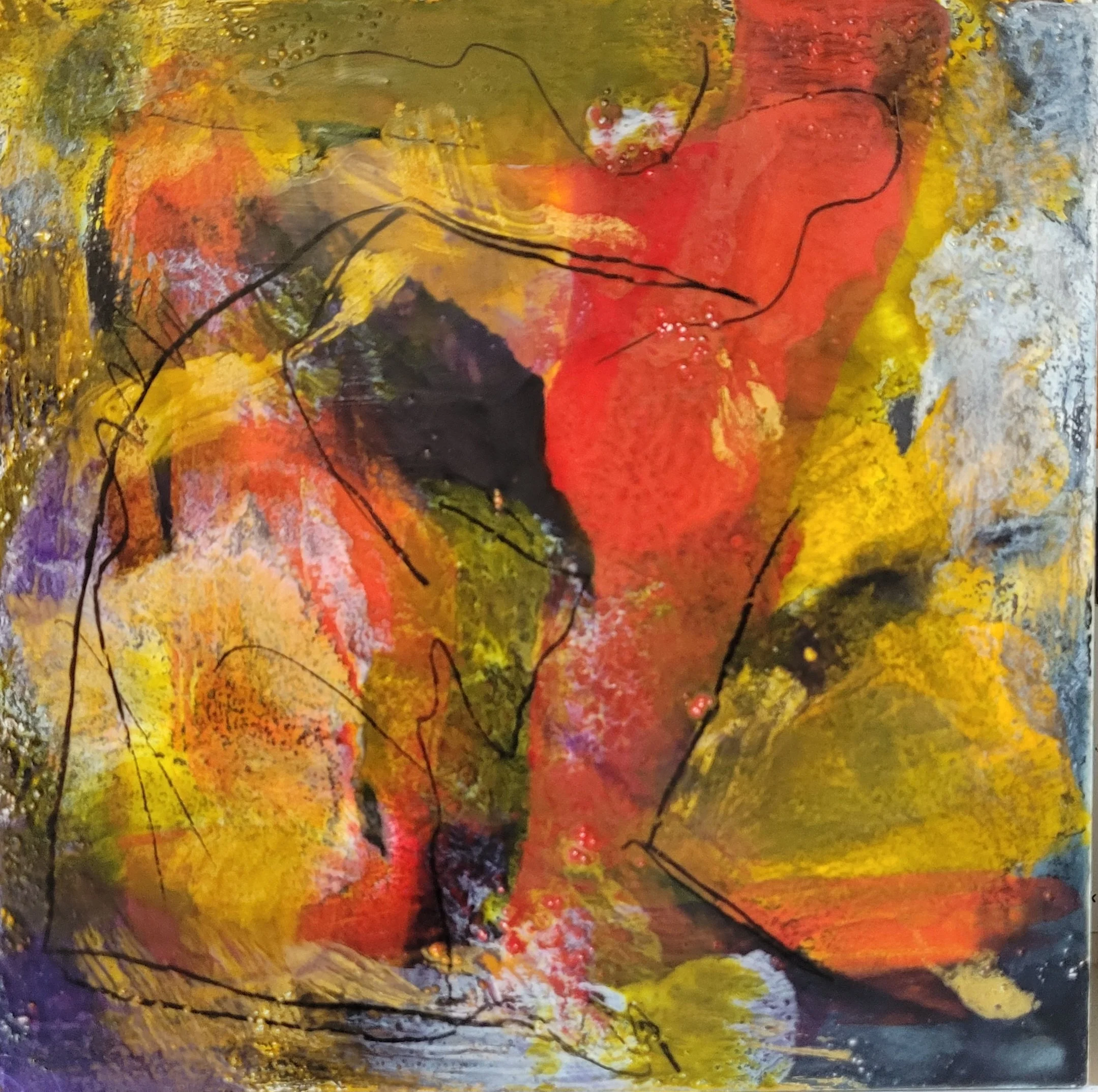   Abyss , encaustic painting, 8 × 8 in. 