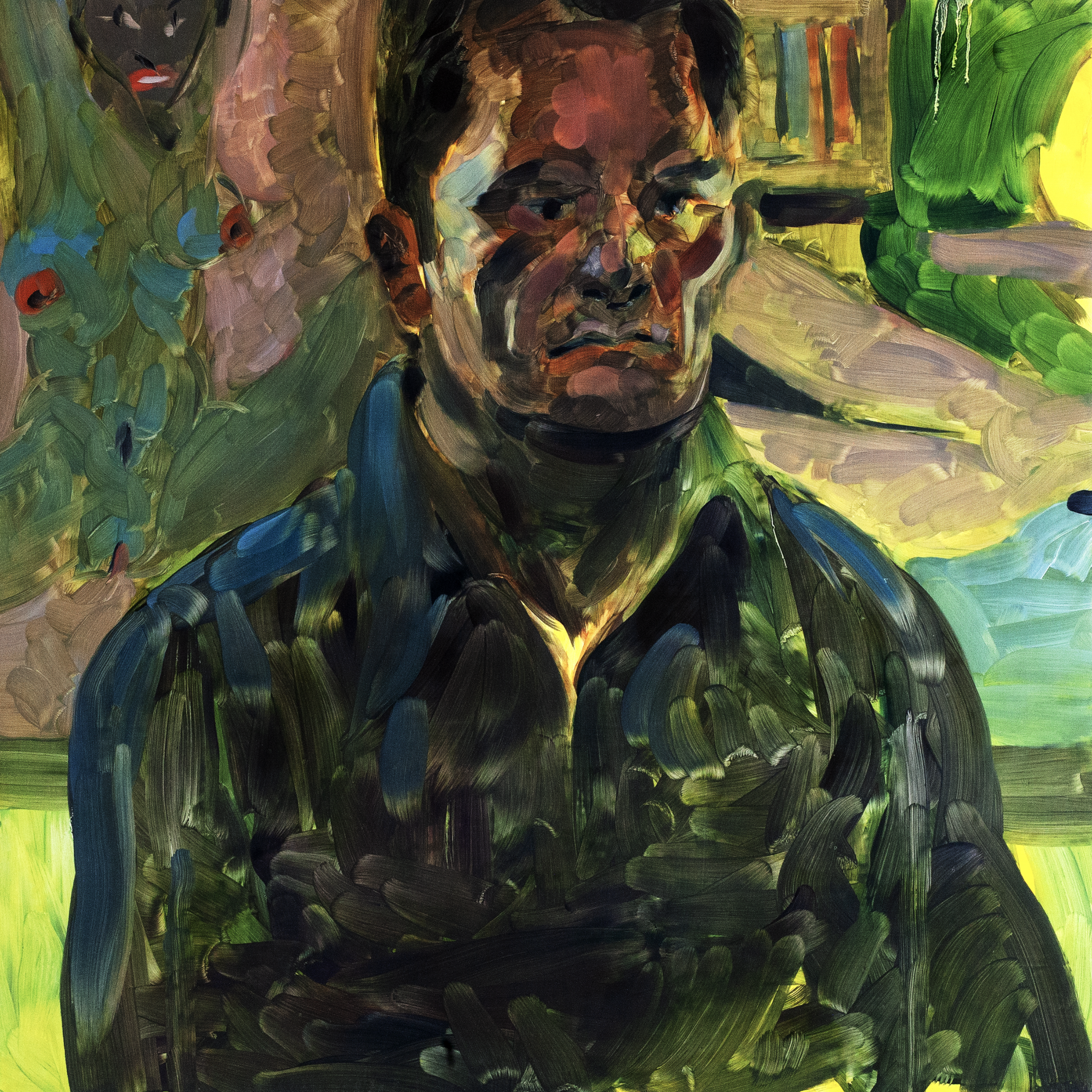 Edgar Saavedra, 60x60 cm, óleo sobre creta, 2020, Oaxaca