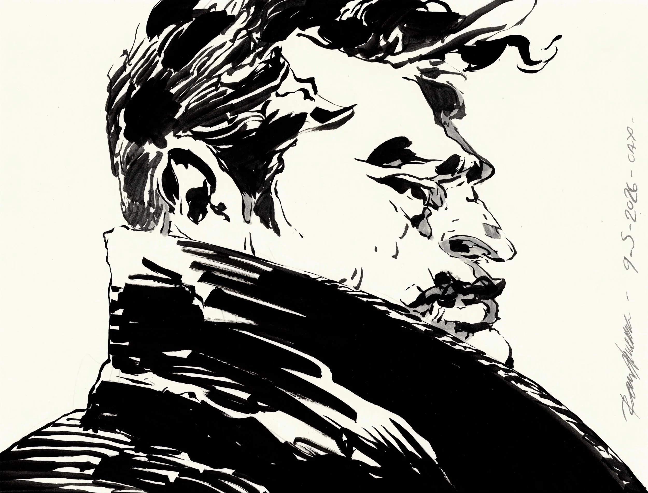 DIBUJO ORIGINAL, S/T. Tinta china sobre papel archivable, 28x21 cm, 2026