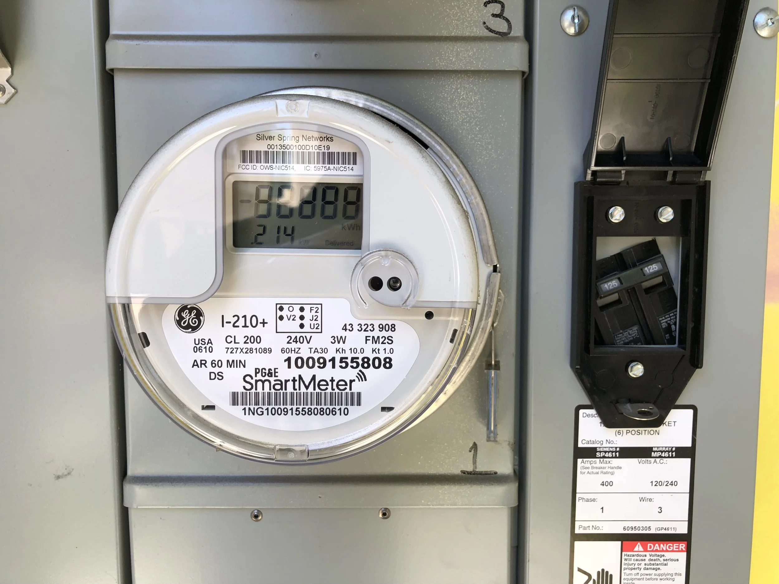 5 - Main Circuit Breaker in Meter Bank (Alternate)