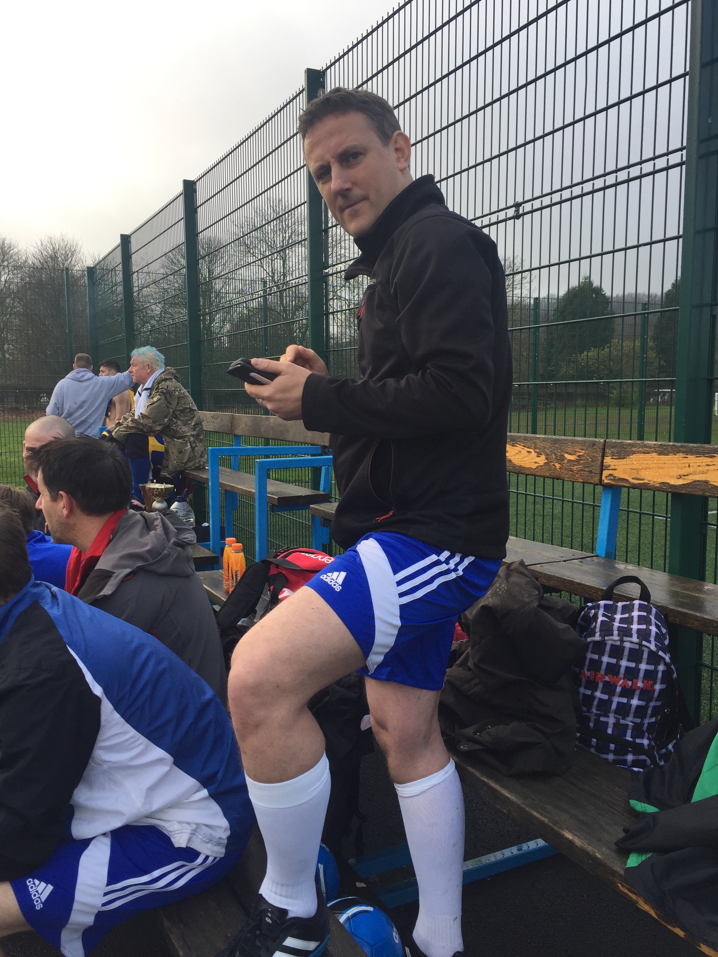 Gareth stakes his claim for the new 'Thigh of the Year' award.