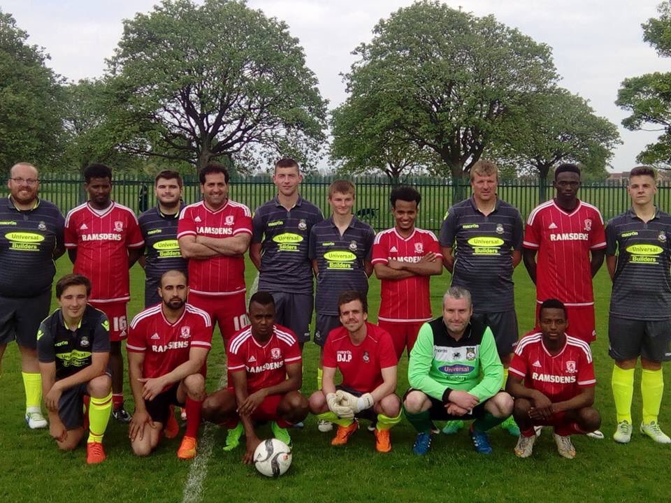 Wrexham and Middlesbrough #ClubTogether ready for their own final.
