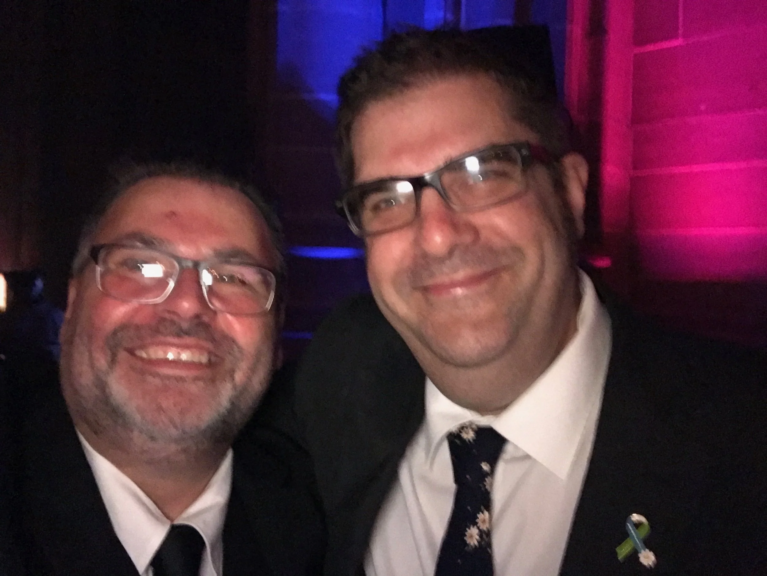 Gary with Richard Pomfret from Childhood Tumour Trus t. Another deserved winner and a lovely man to boot. What they do is so vital and really deserve the recognition. Congratulations my friend.