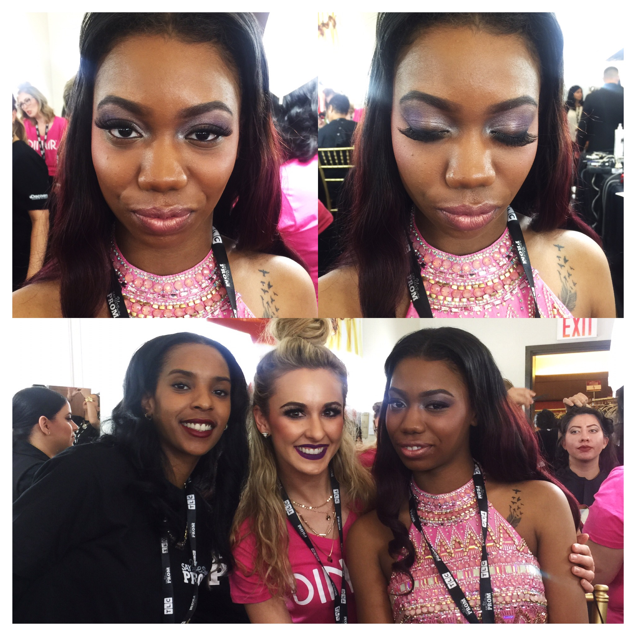 One of our beautiful models! With Paul Mitchell hairstylist. 