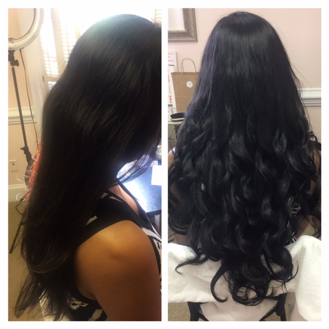 Our beautiful bride wanted AMAZING hair for her wedding day and honeymoon. She already had the length... we gave her some serious body! 