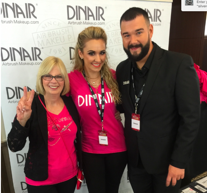 Kelly with founder Dina (left) and Global Creative Director (right)