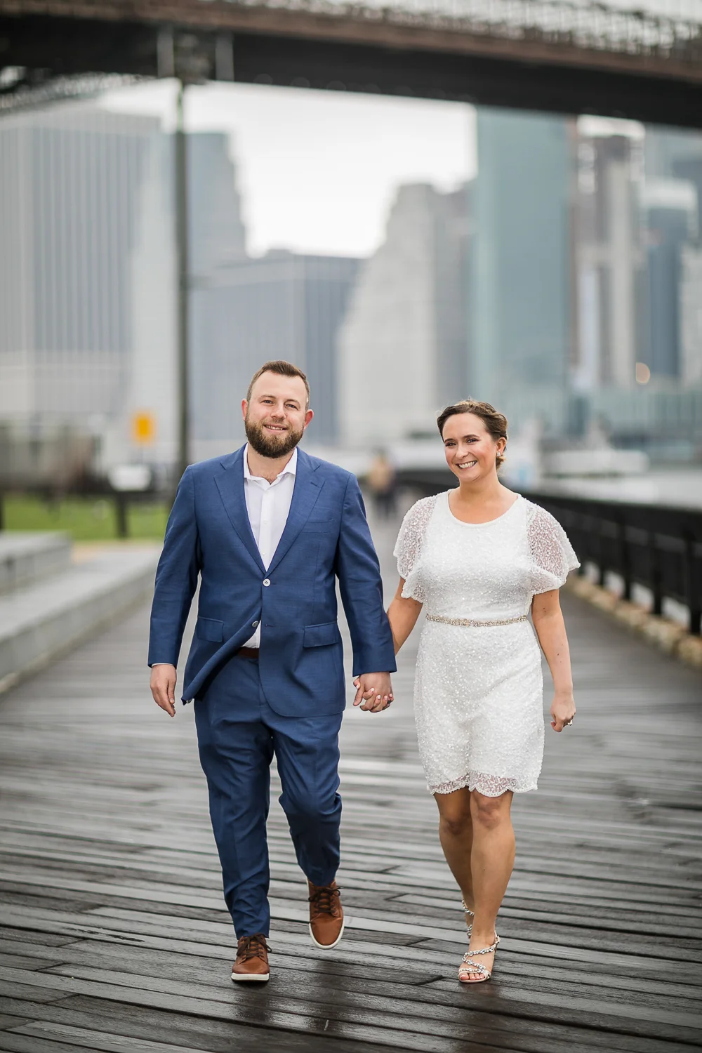 Outdoor wedding photos in New York City. | Intimate Wedding at the Malthouse in Manhattan, New York City.