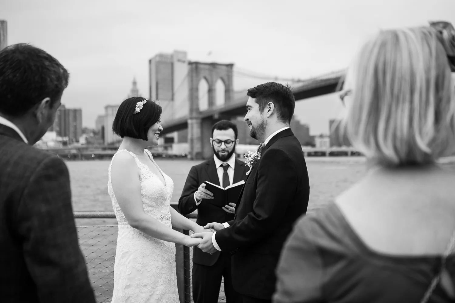 Married by Marley officiating a wedding in DUMBO