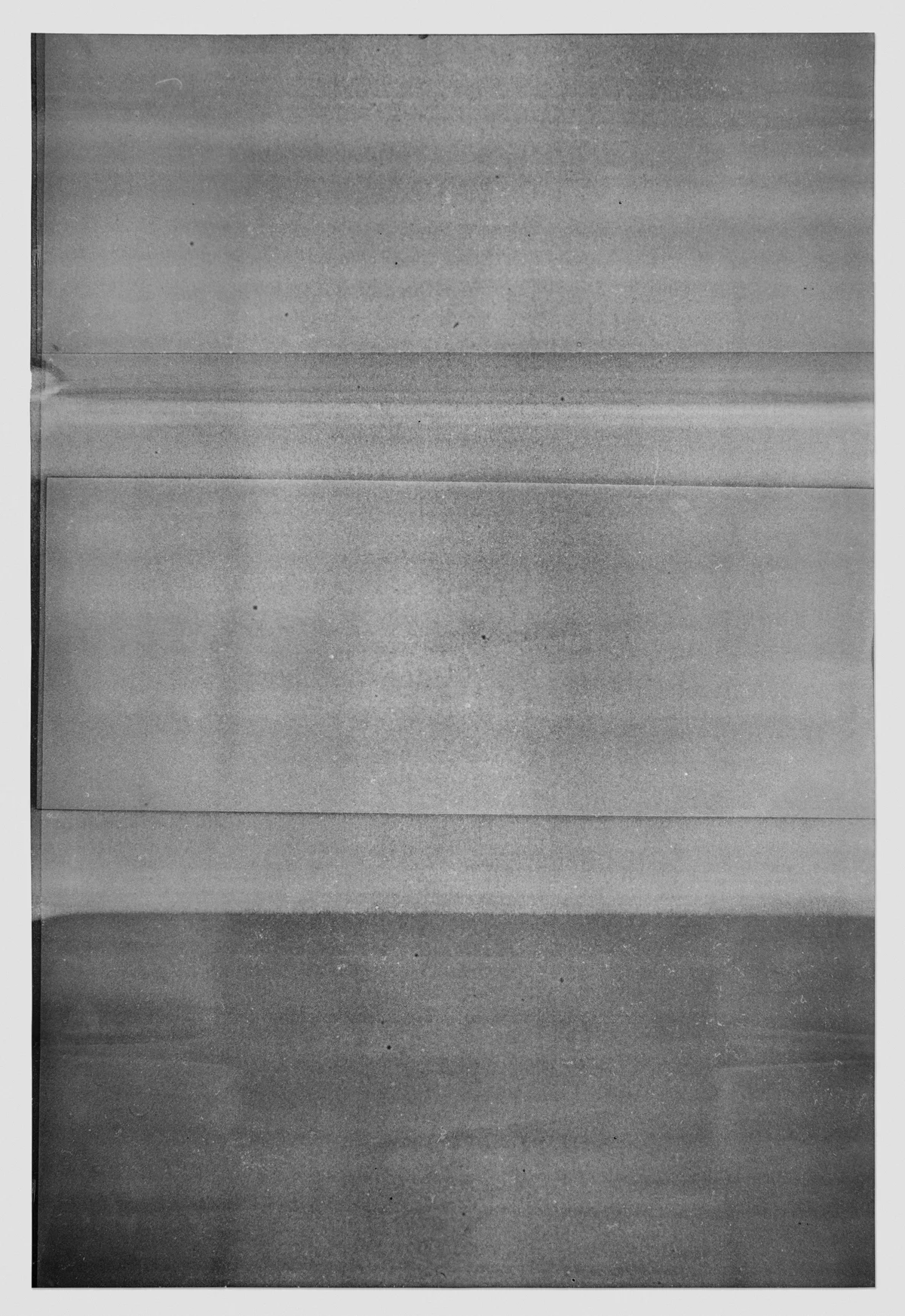   Untitled (#3 from the ongoing series reflected/repeated)  2014, oil based ink painted onto mylar 24 x 36 inches 