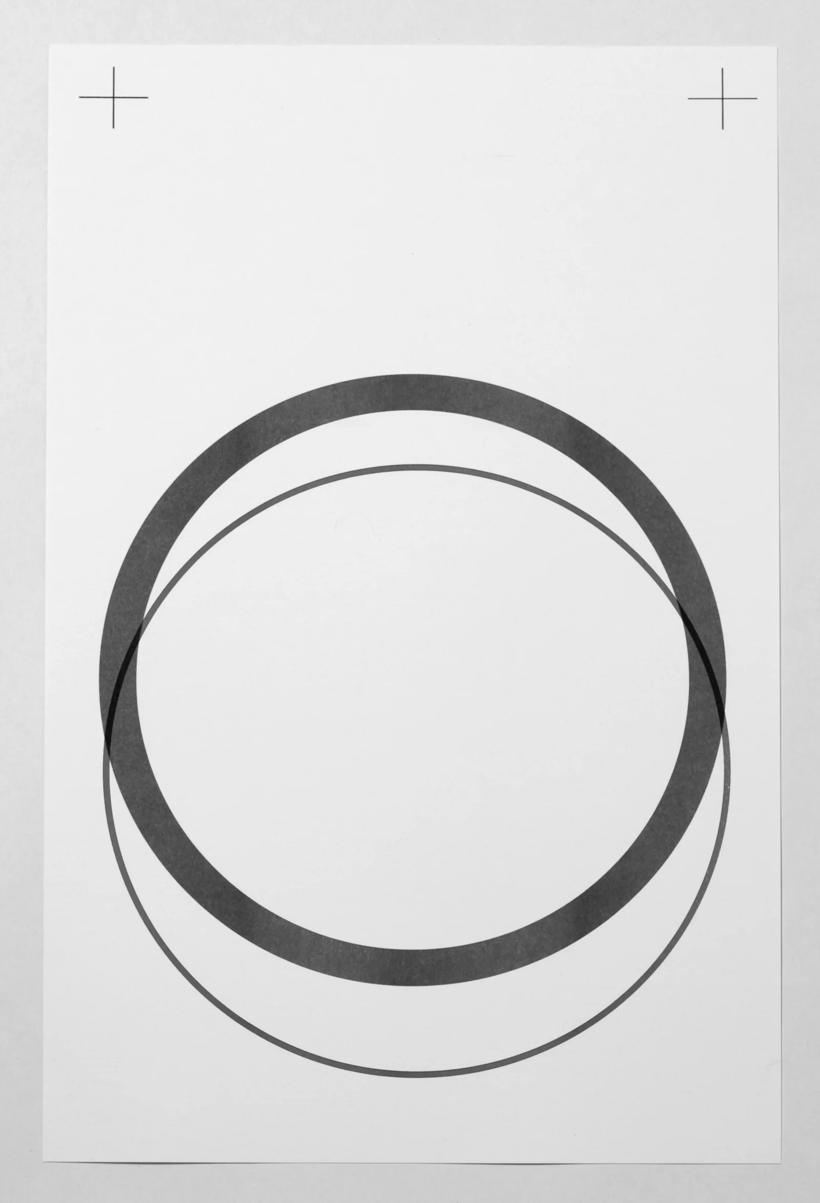   from the ongoing series: O/, Divided/Defined, Weights, Measures, and Emotional Geometry  2013, Risograph print 11 x 17 inches 