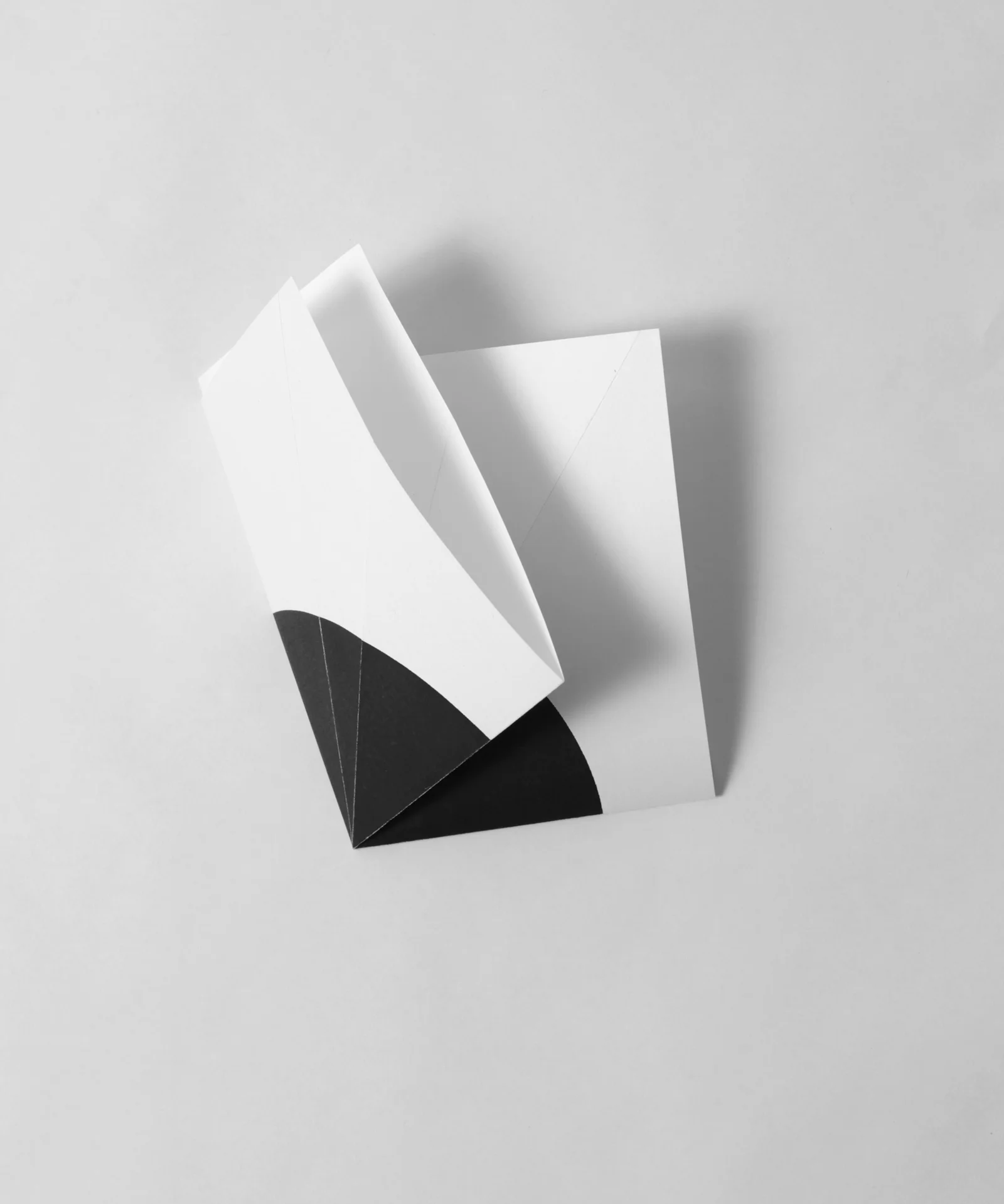   from the ongoing series: O/, Divided/Defined, Weights, Measures, and Emotional Geometry  2013, Folded photocopied circle. 8 x 10 inches folded 