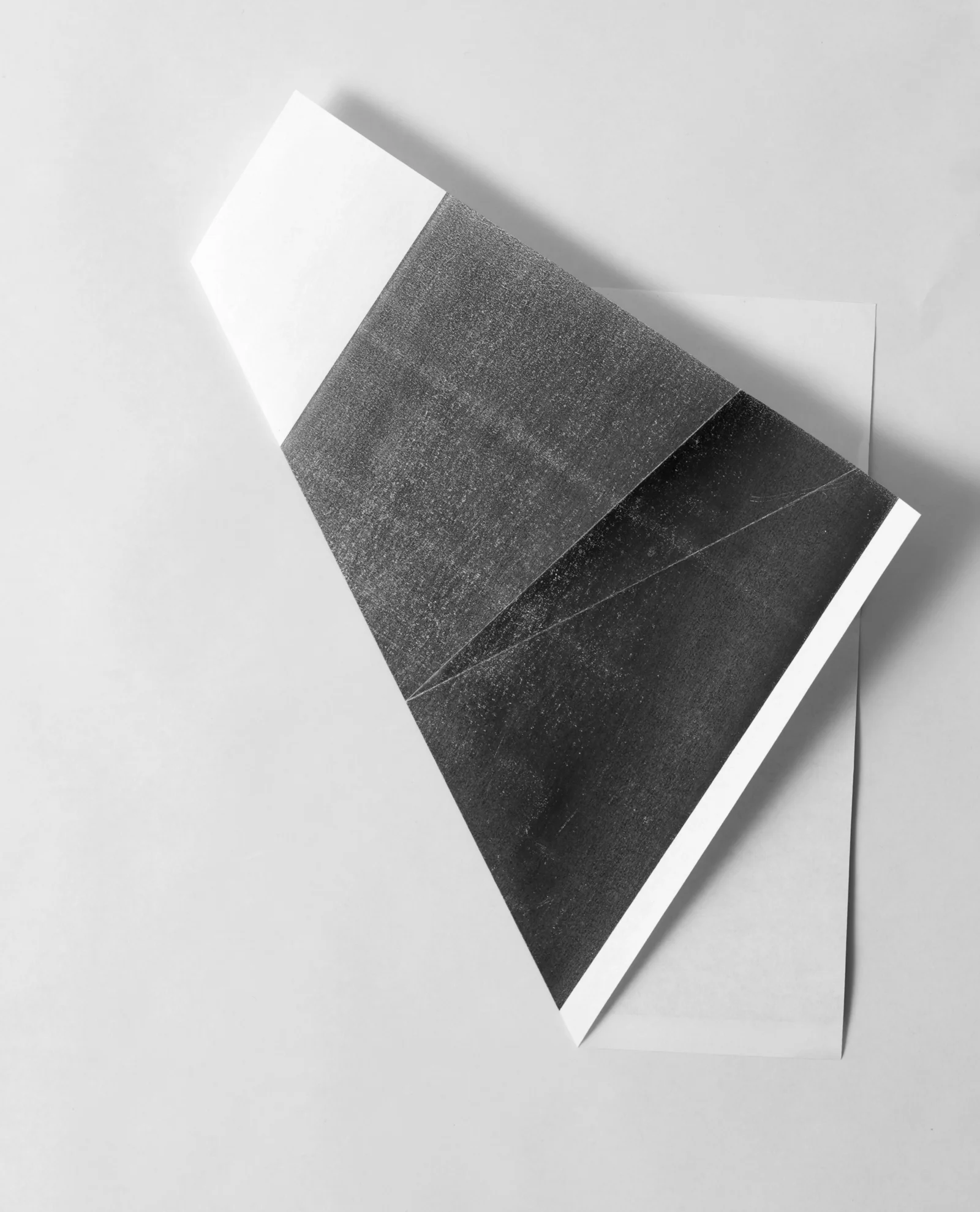   from the ongoing series: O/, Divided/Defined, Weights, Measures, and Emotional Geometry  2013, Folded photocopy. 8 x 10 inches folded 