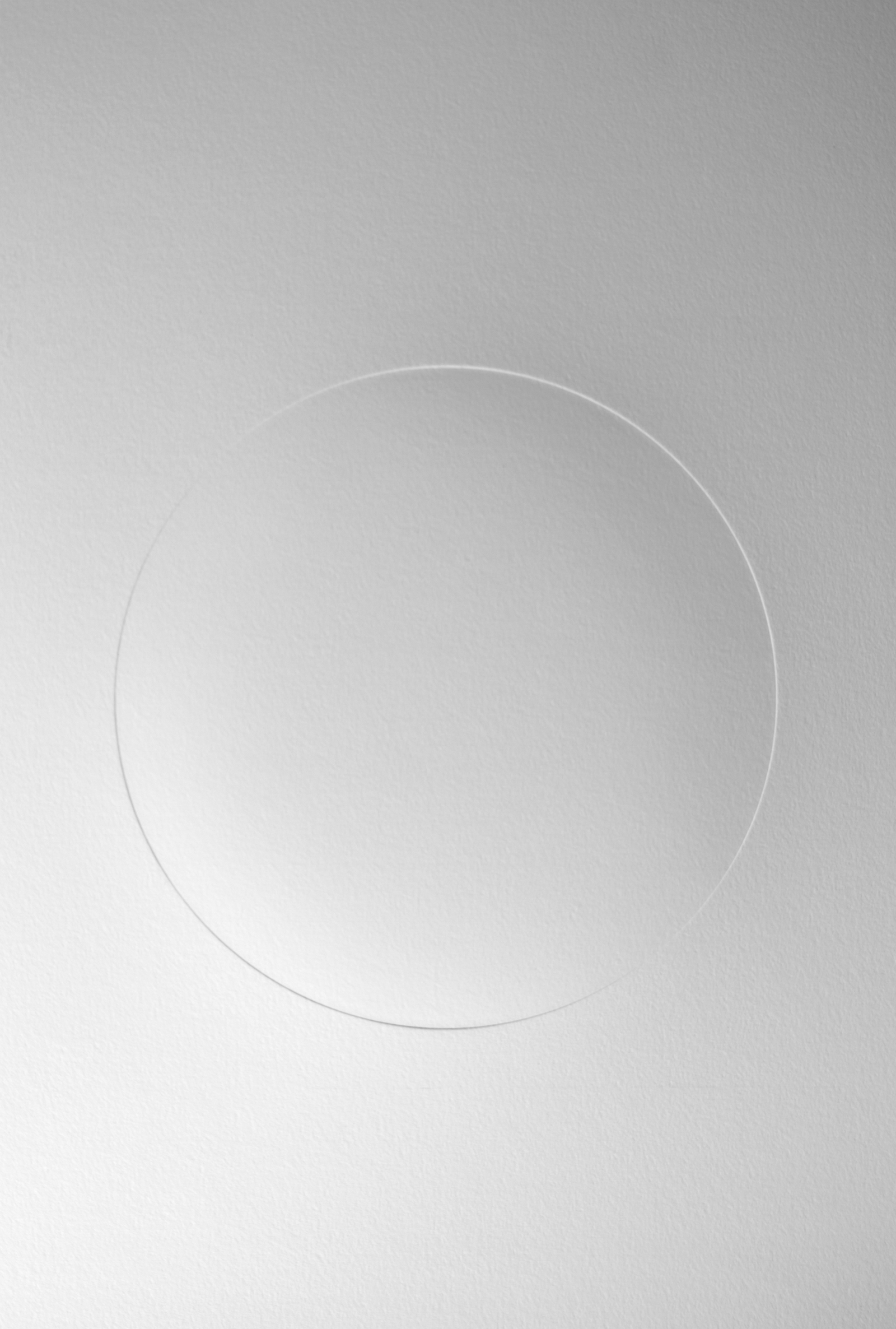   from the ongoing series: O/, Divided/Defined, Weights, Measures, and Emotional Geometry  2013, Blind letterpress from polymer plates. 11 x 17 inches 