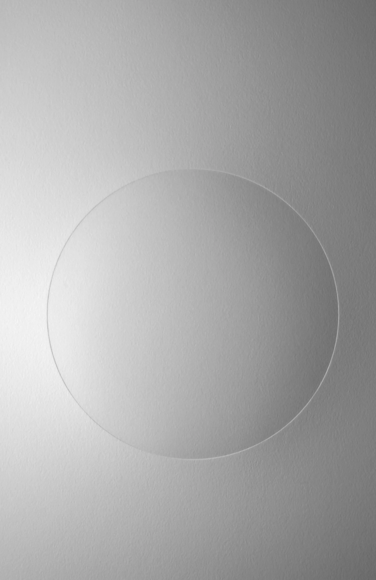   from the ongoing series: O/, Divided/Defined, Weights, Measures, and Emotional Geometry  2013, Blind letterpress from polymer plates. 11 x 17 inches 