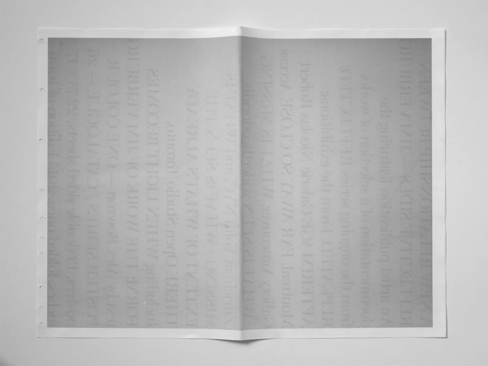   A New Relationship Between Reflective Sides  a one colour poster series/catalogue   