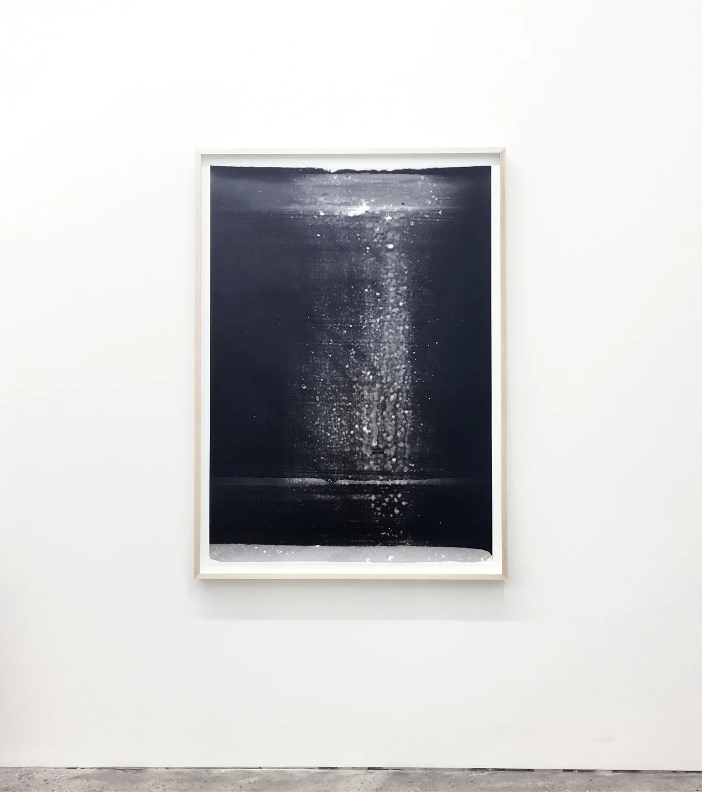   Untitled (from the series Metaphysical Obstacles and The Acceptance of the Inevitable)  Oil based paint on frosted Mylar,&nbsp;2016 46 x 33 inches 