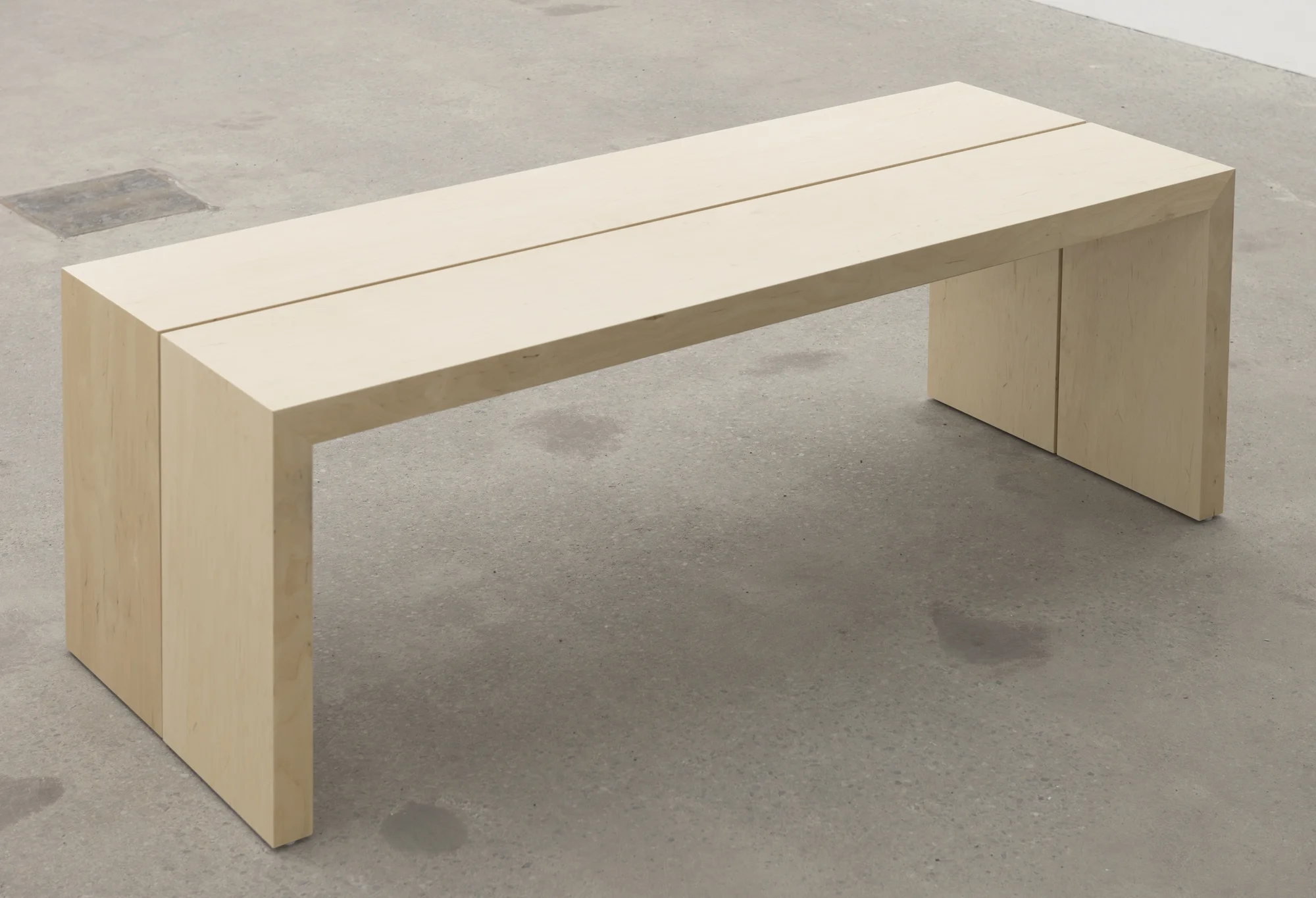   Untitled (for a more focused meditation #1 and #2) , baltic birch plywood, 2018, 60 x 20 x 12 inches each.&nbsp; 