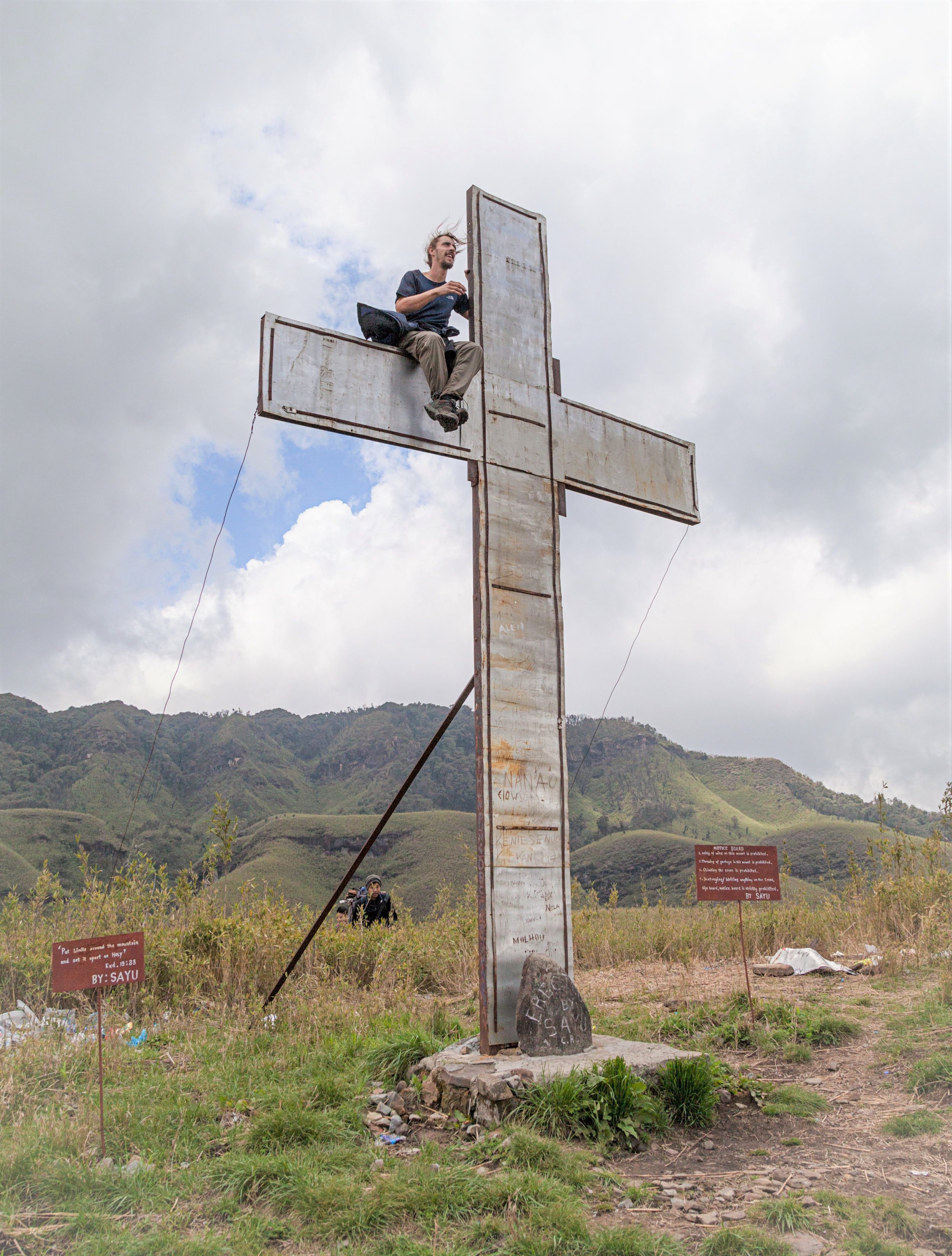 A cross in Dzukou Valley. The vast majority of the once-feared headhunting hilltribes of Nagaland are now evangelical Christians.