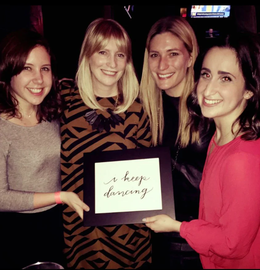 Sarah with co-hosts, Tara, Jenny, and Madison