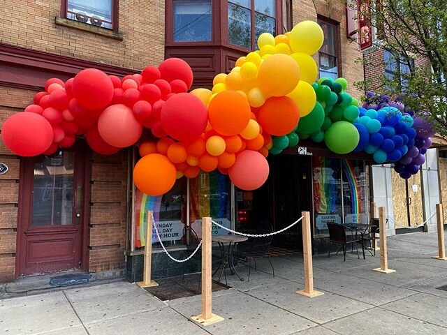 It was a busy weekend. Lots of Pride balloons went up one Lark Street! If you don&rsquo;t already, don&rsquo;t check out our new biz @theballoonary