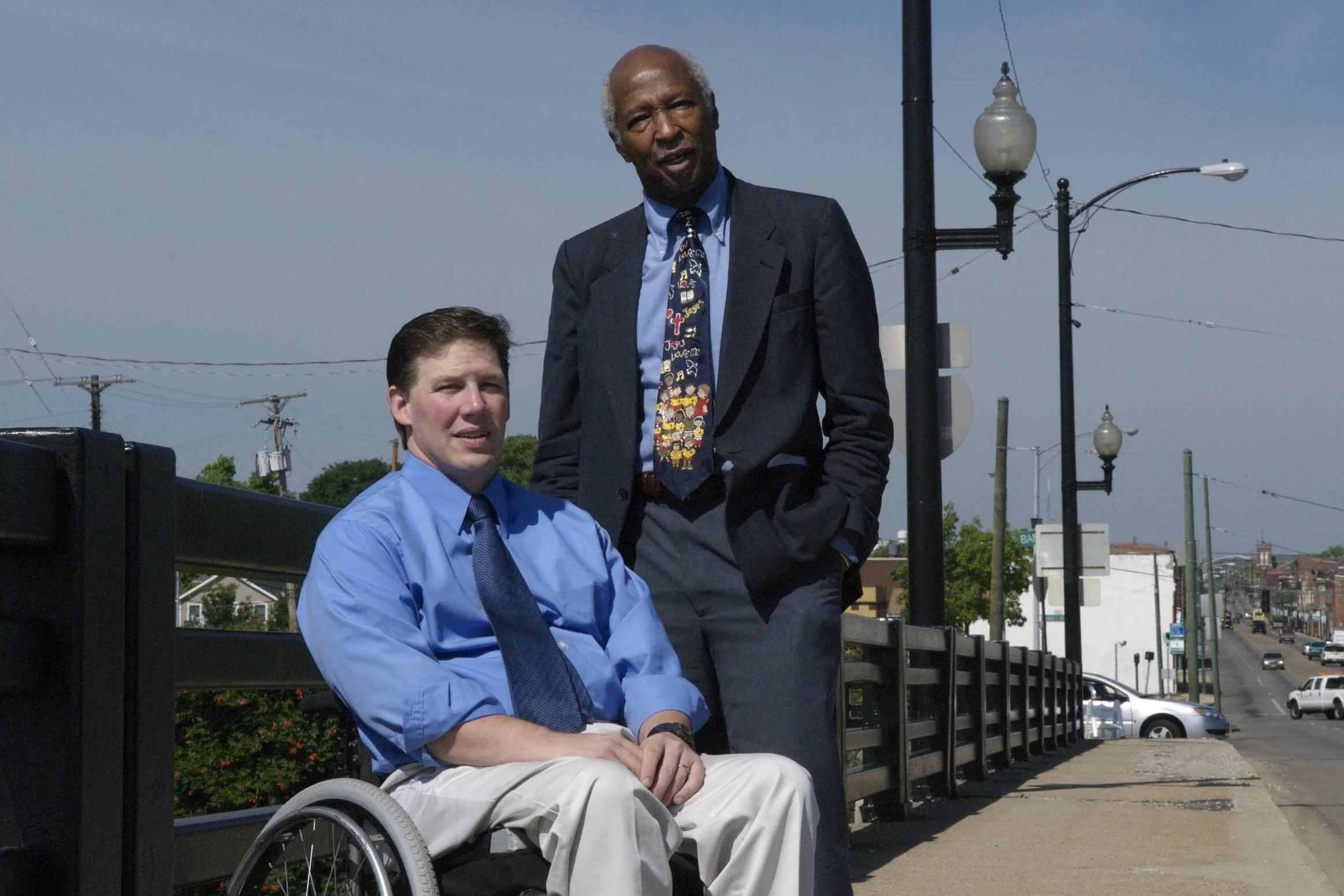 Pastor Darryl Fairchild &amp; Rev. Robert E. Jones - Photographed on the Third Street Bridge in Dayton, OH, also known as the Peace Bridge for its connection of the historically divided east and west sides of the city.
