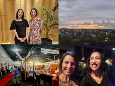 FireQA team at party talking about AS 1851 regsiters and Fire Audits