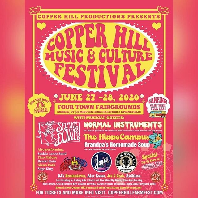Festival Announcment! 💥 Thrilled to be on the lineup for this year's Copper Hill Music &amp; Culture Festival in Somers, CT! See you for Joon in June!