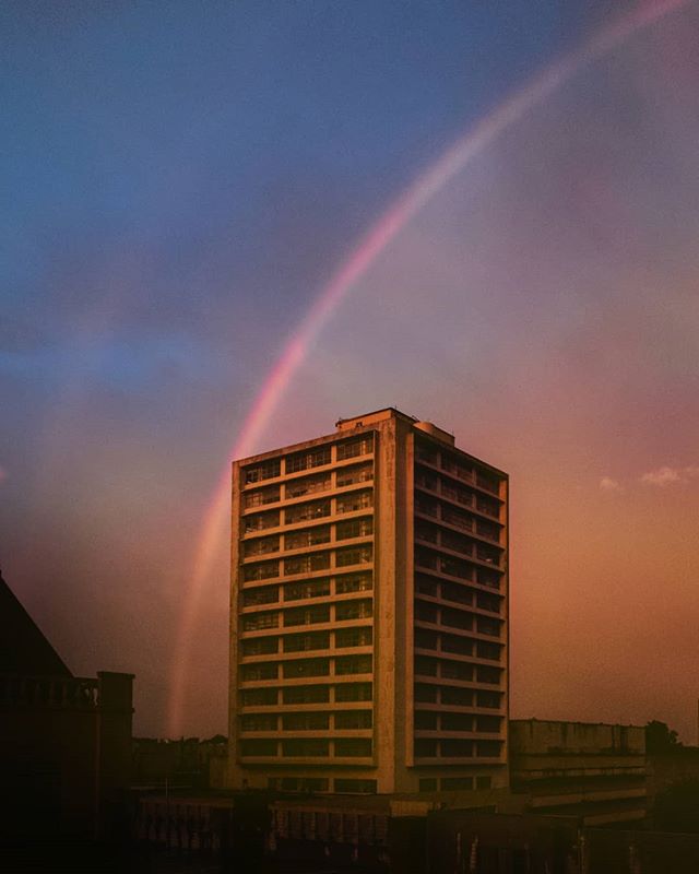 One more. Last night's rainbow sunset was lovely. May have been the first time in almost a year that I've felt any real peace - happy simply to be present.
I'm glad it brought beauty to so many others too.
