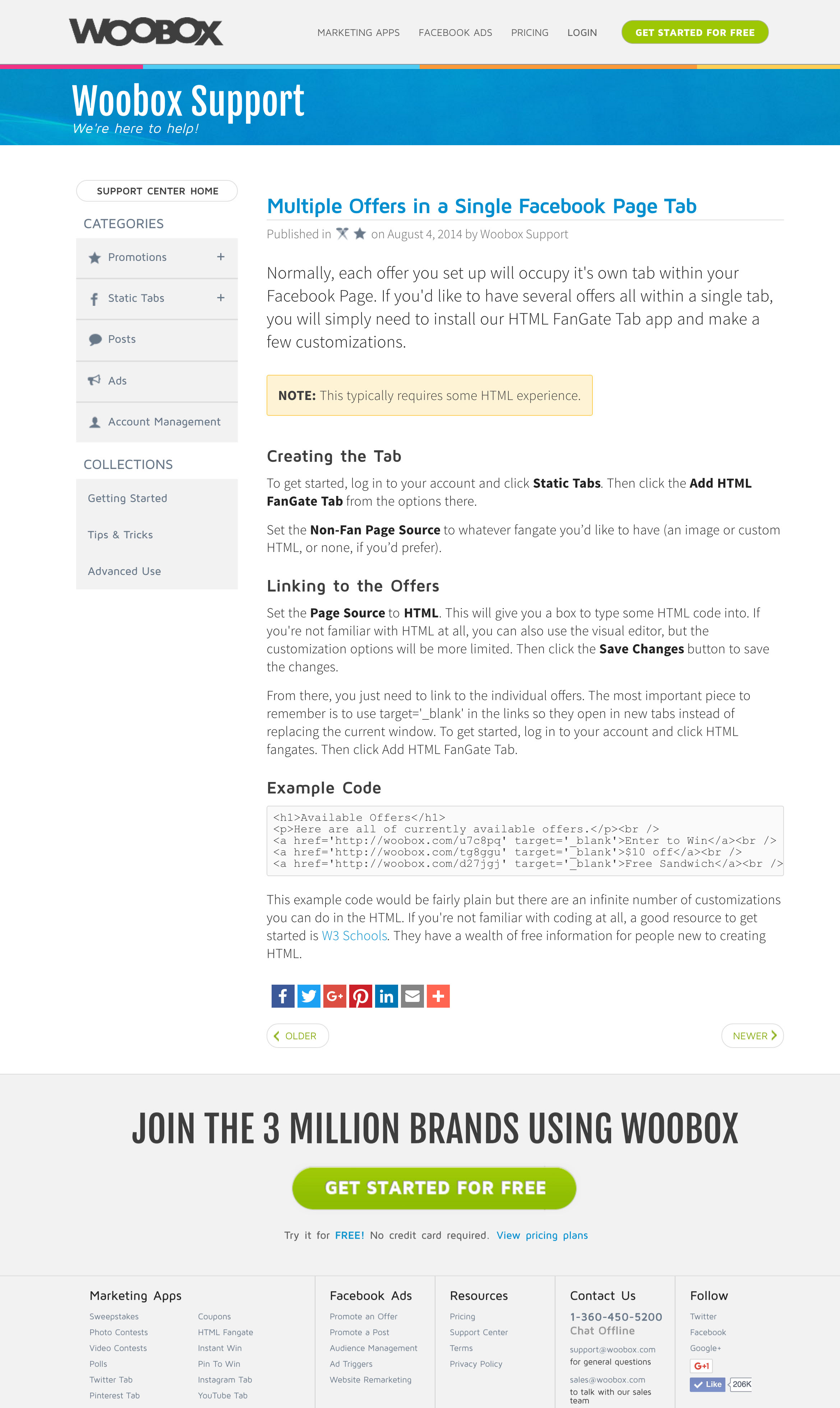 Support Center Homepage & Article List View