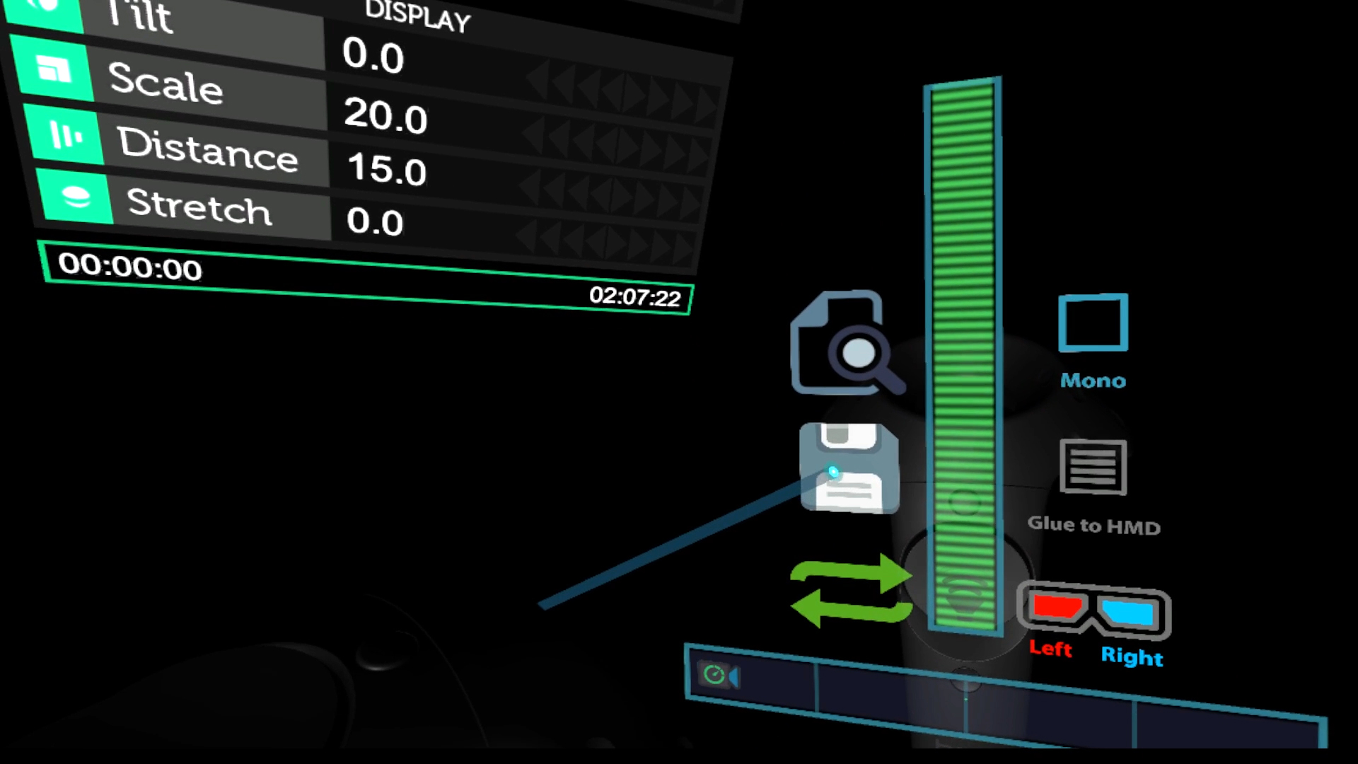 Example of the Vive controller interaction.