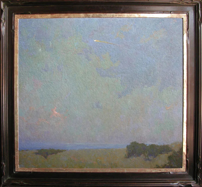 "Stargazing" / 40" x 44" / Arlington Frame / Brooke Variation / Moon Gold