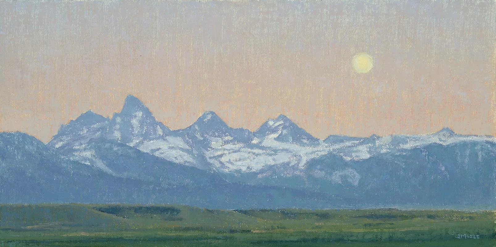 moon over teton valley, idaho