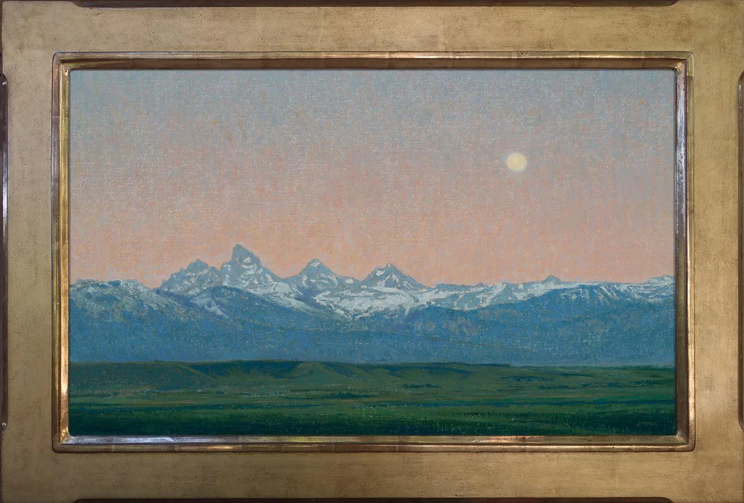 Moon over Teton Valley / 18x30 inches / Oil on Linen Panel