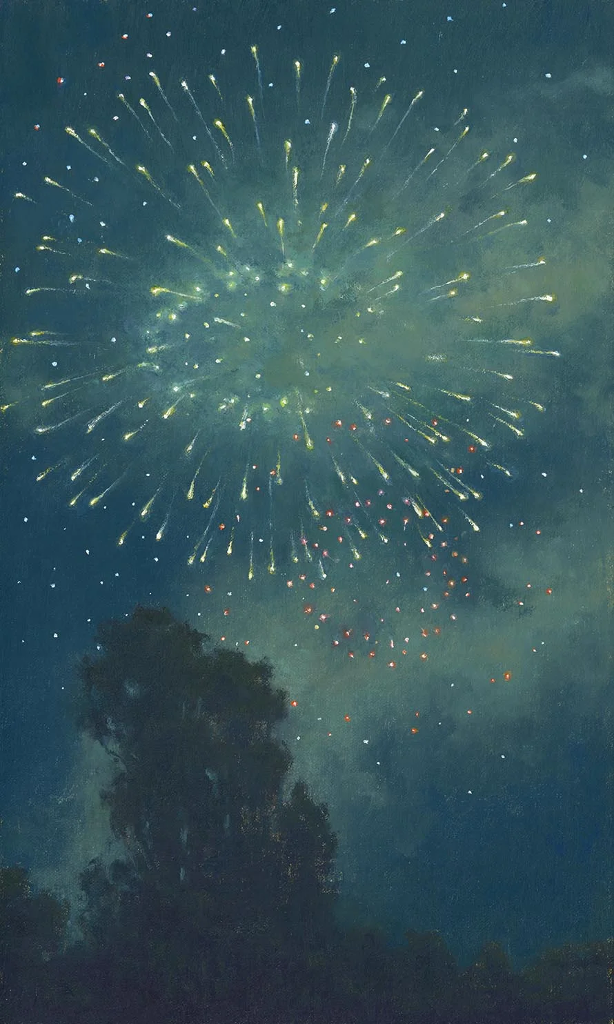 aerial celebration in blue-green