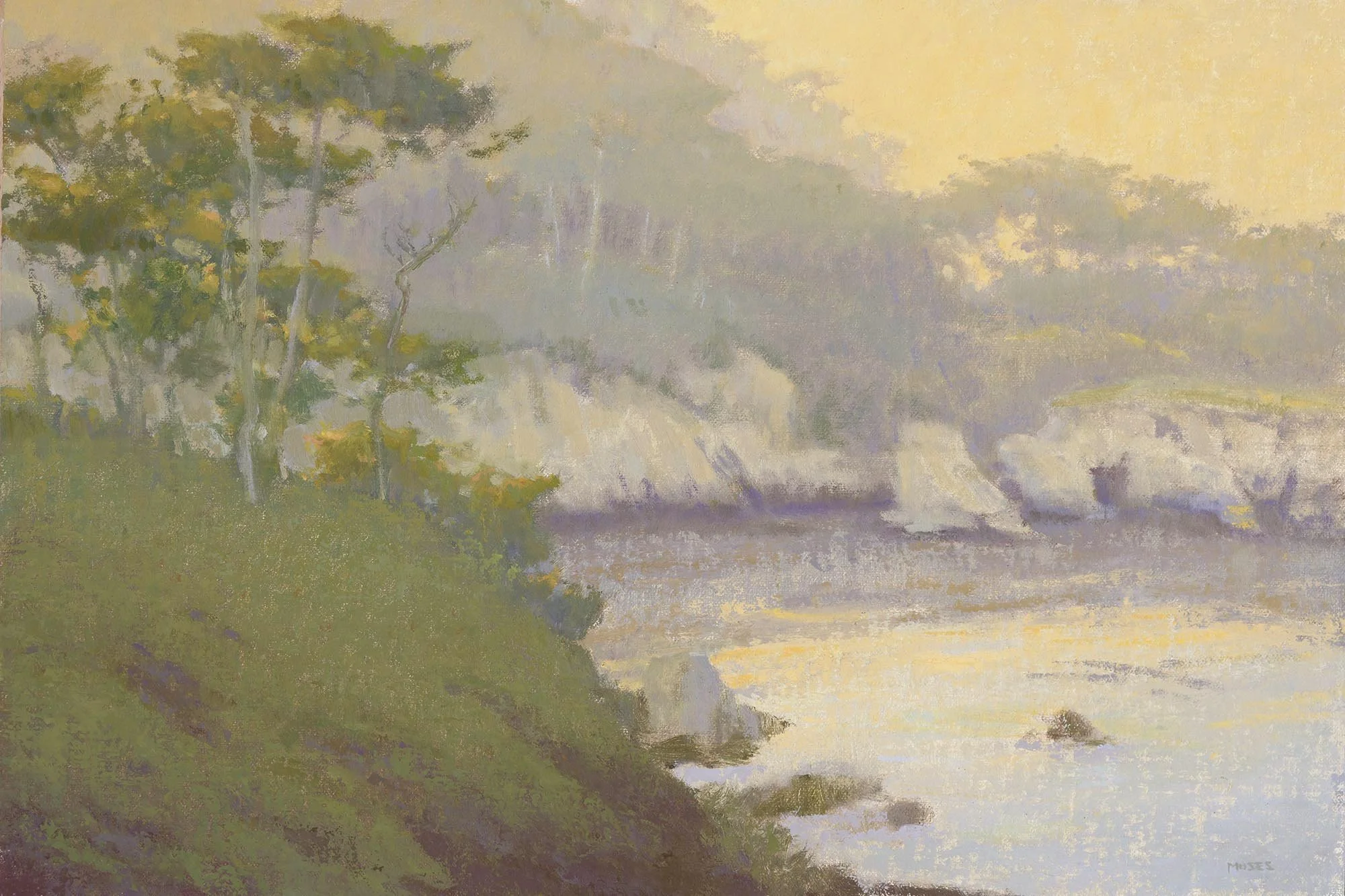 evening light, blue fish cove