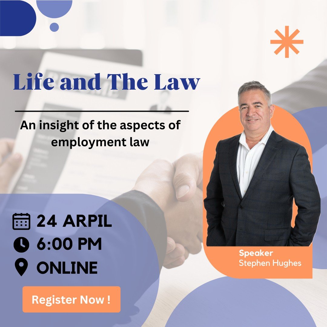 If you work or want to work then you will experience some form of employment law. 

Everyone from both the Moreton Bay and Sippy Downs campuses is welcome to join this webinar. 😁

This webinar will be providing students with insight into aspects of 