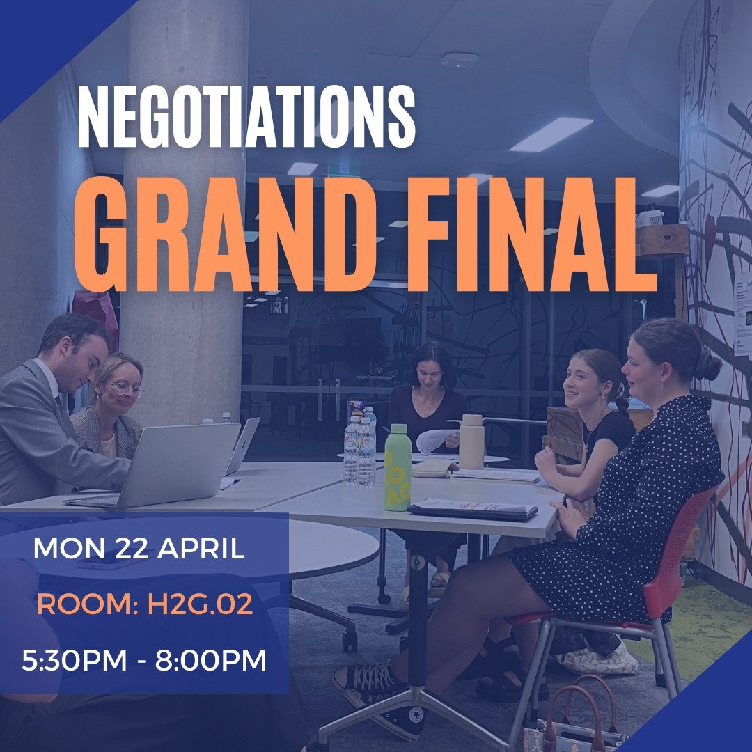 The Negotiations Grand Final is tonight!!!!

Nat &amp; Amelia v Flynn &amp; Loris

Come and watch and support these 2 teams compete in tonight's grand final. 🏆🏆