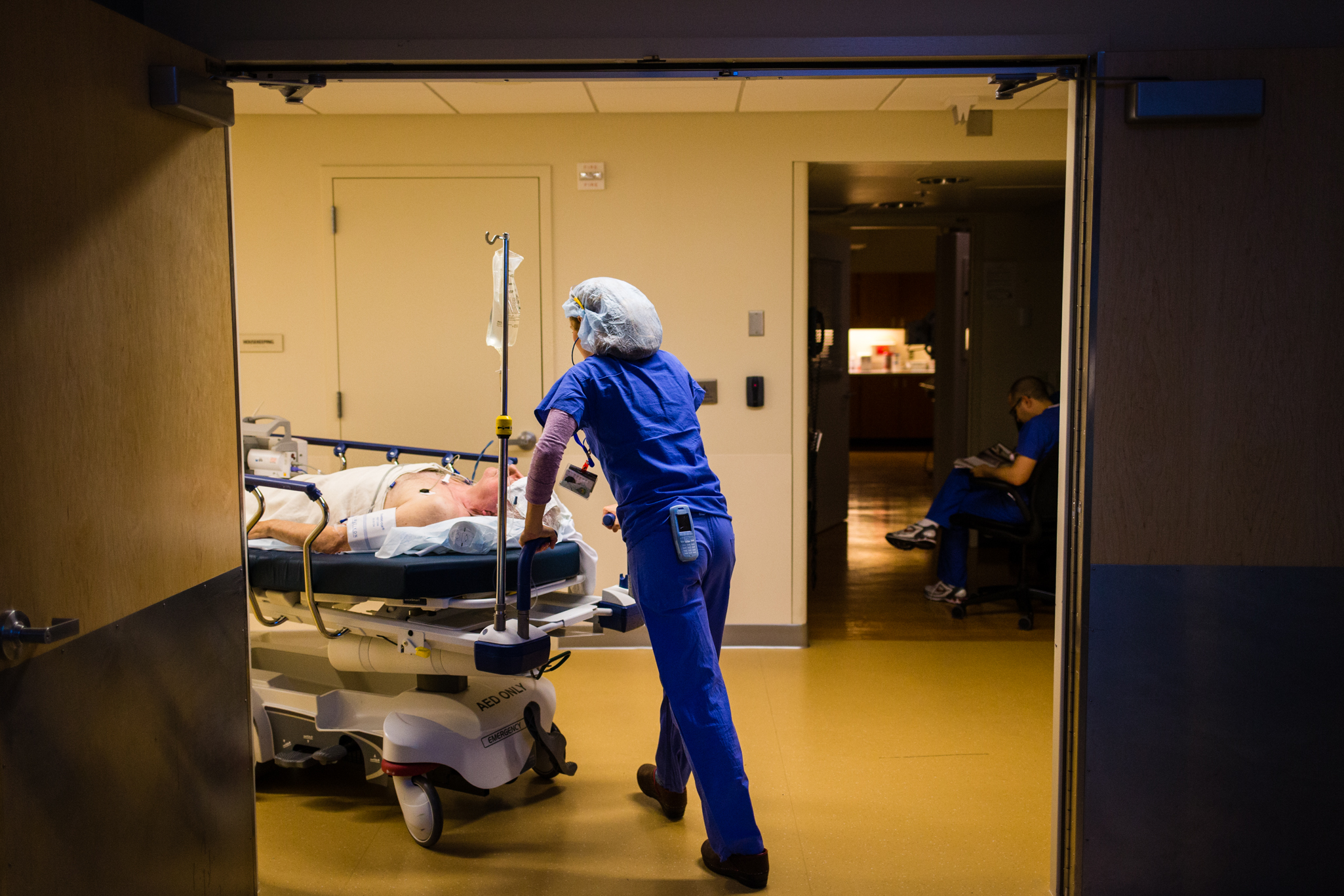 During her shifts, Parker tracks critical cases all the way from the North Portland hospital’s emergency room to its operating tables to its ICU. As patients move from one team of specialists to another, Parker stays with them, managing the transitions, relaying critical information, and providing hands-on care.