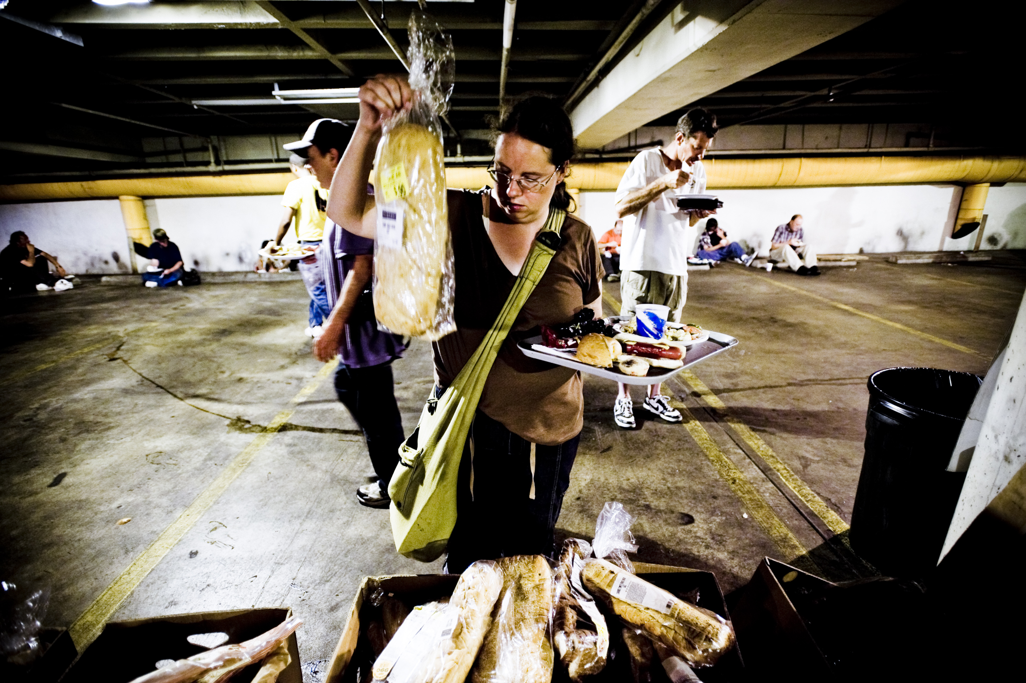  Melissa takes advantage of Potluck in the Park, which serves free meals on Sundays. At the time of this story, 11.5% of people were out of work in Oregon, making it the third highest unemployment rate in the nation. &nbsp; 