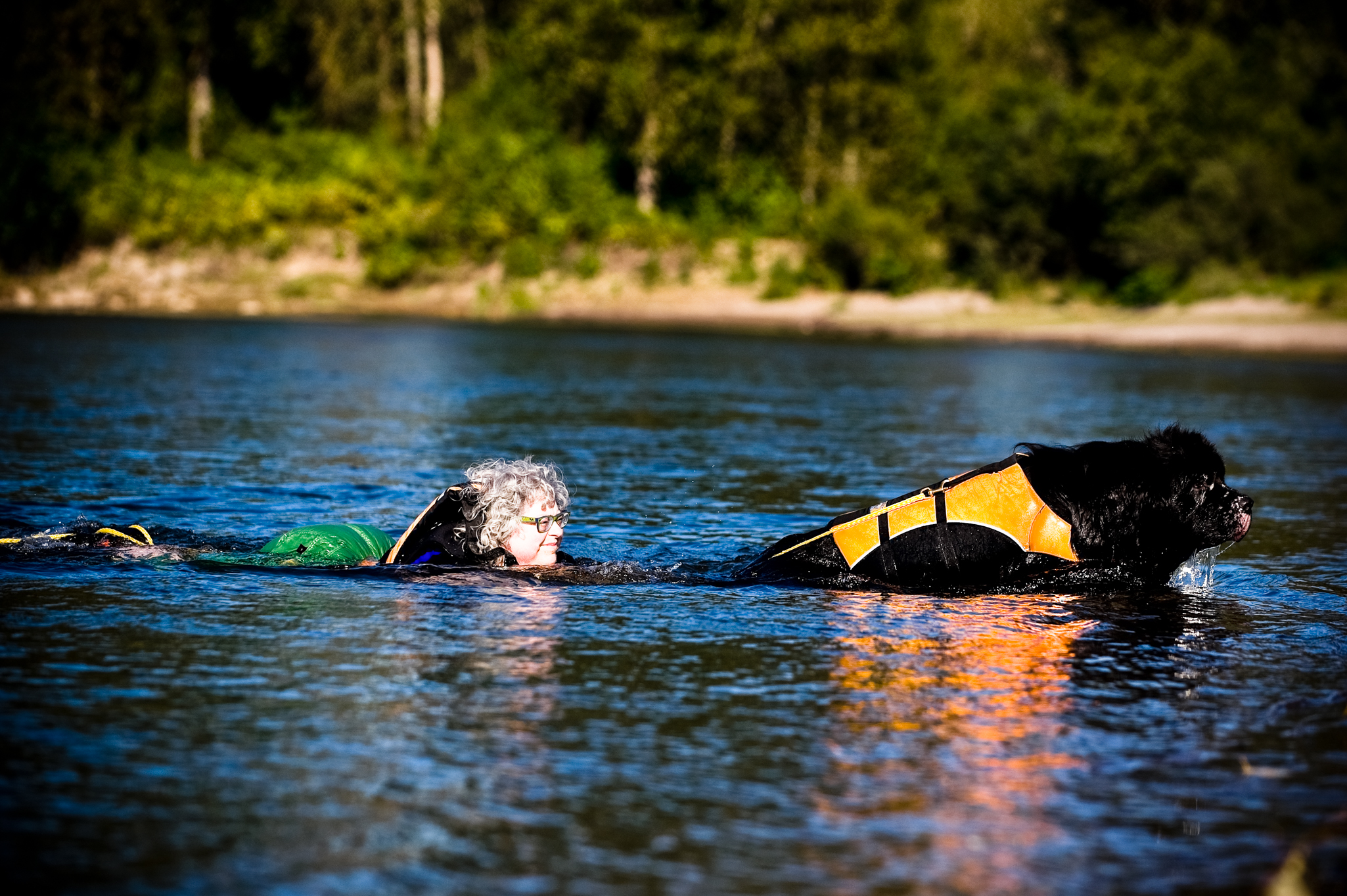  Her dream is to spend the summers kayaking up the west coast from Puget Sound to Alaska and so regular training with Orka involves swimming, water rescue techniques and kayaking. 