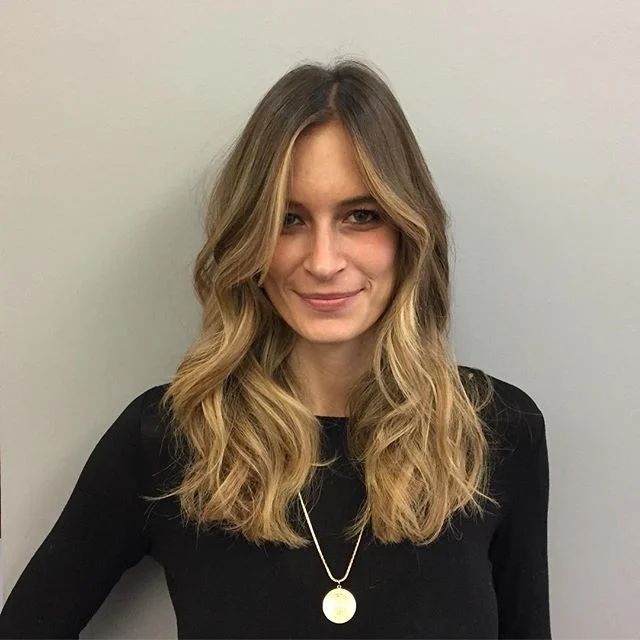 This gorgeous color is actually 5 months old! She. Some in for a cut and style with Ish and couldn't help but notice how amazing and fresh her #balayage still looked! #georgesalondc #georgetowngorgeous