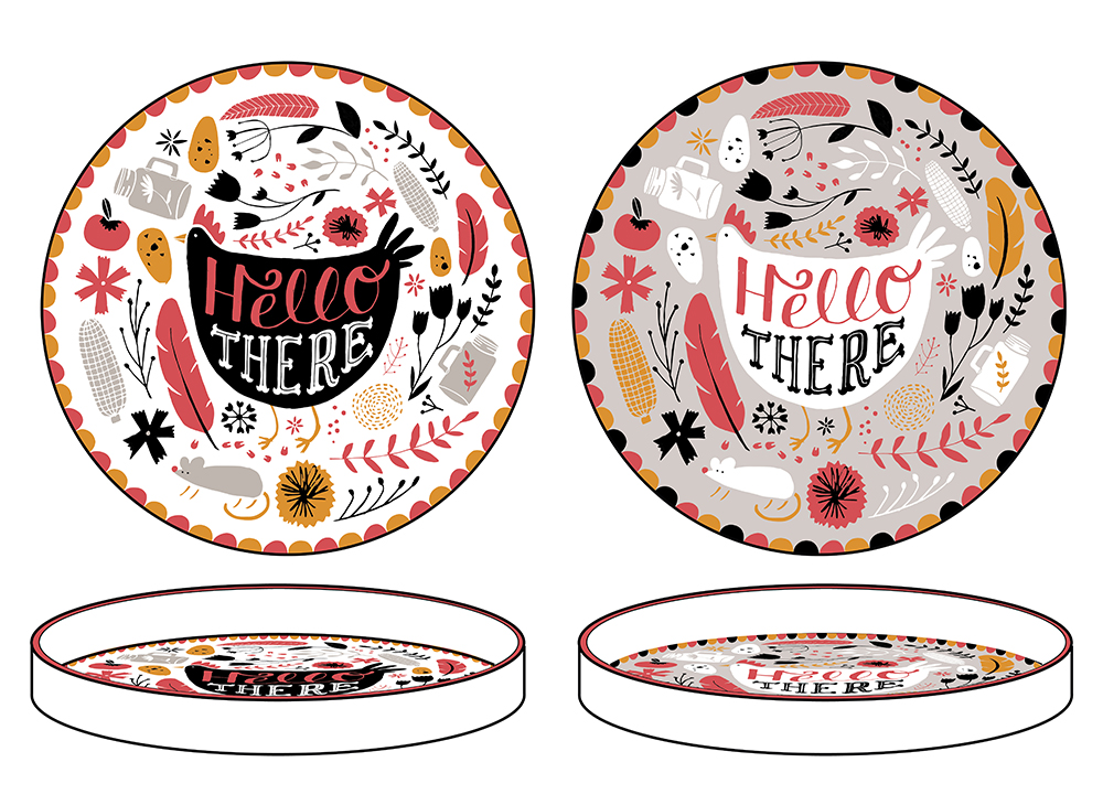 20" metal trays - two colorways